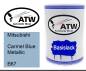 Preview: Mitsubishi, Carmel Blue Metallic, B67: 500ml Lackdose, von ATW Autoteile West.